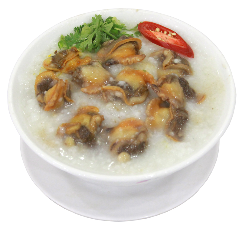 Cháo sò huyết nấu trứng muối ngon ngây ngất