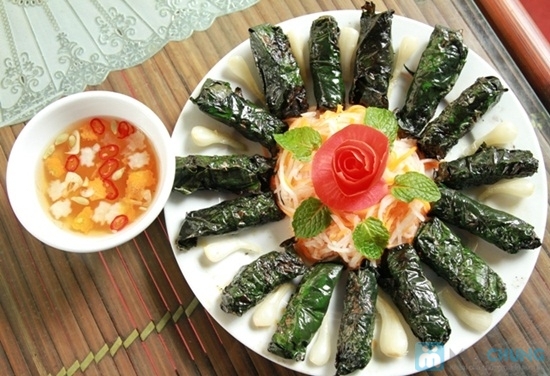 Chả mực cuốn lá lốt